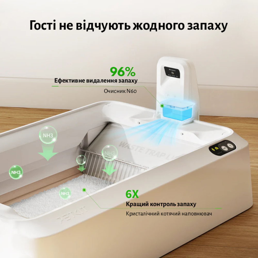 Смарт-лоток для кошек Petkit Purobot Crystal Duo P9905 81,8х50,7х33,4 см - белый