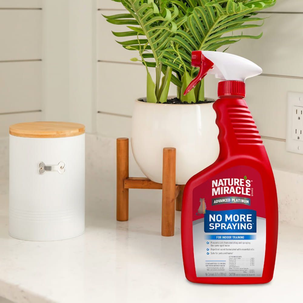 Спрей Nature's Miracle «Stain & Odor Remover. No More Spraying» для видалення плям і запахів від котів, та проти повторних міток 709 мл