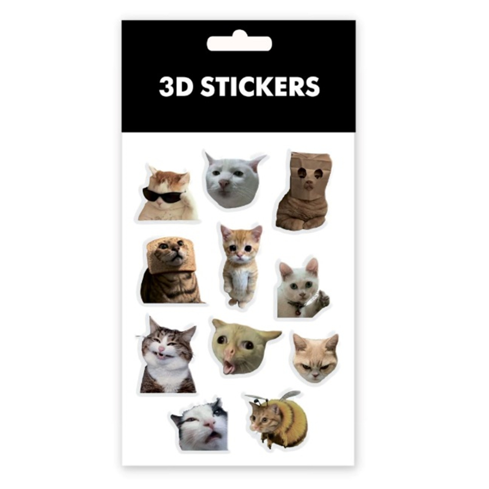 Стикеры-3D Tattooshka Funny cats meme 11 шт