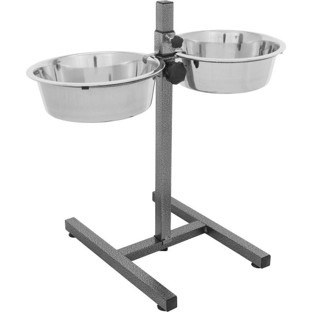Стойка с мисками для собак Trixie 2x2,8 л/24 см - серый Стойка с мисками для собак Trixie 2x2,8 л/24 см - серый