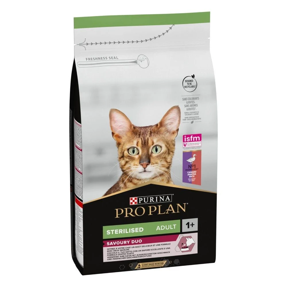 Сухой корм для кошек Pro Plan Sterilised Adult Savoury Duo 1,5 кг - утка и печень Сухой корм для кошек Pro Plan Sterilised Adult Savoury Duo 1,5 кг - утка и печень