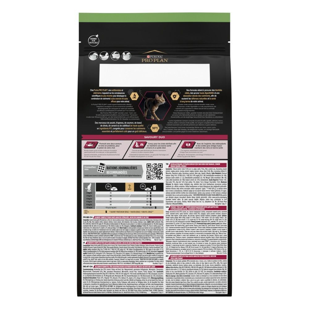 Сухой корм для кошек Pro Plan Sterilised Adult Savoury Duo 1,5 кг - утка и печень Сухой корм для кошек Pro Plan Sterilised Adult Savoury Duo 1,5 кг - утка и печень
