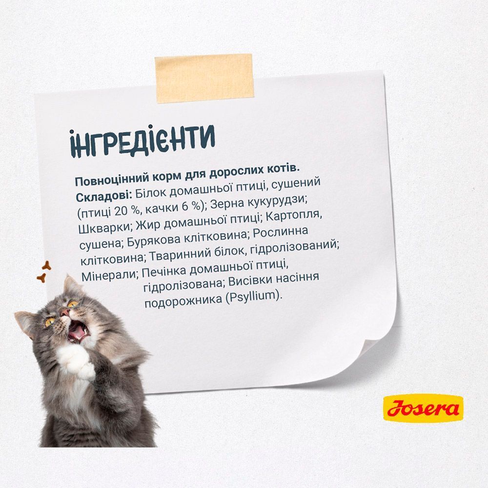 Сухий корм для котів Josera Catelux Adult 400 г - домашня птиця Сухий корм для котів Josera Catelux Adult 400 г - домашня птиця