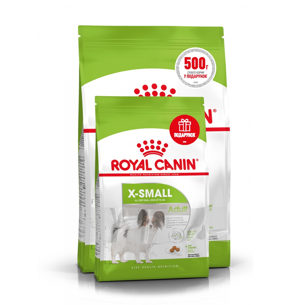 Сухий корм для собак Royal Canin X-Small Adult 1,5 кг + 500 г