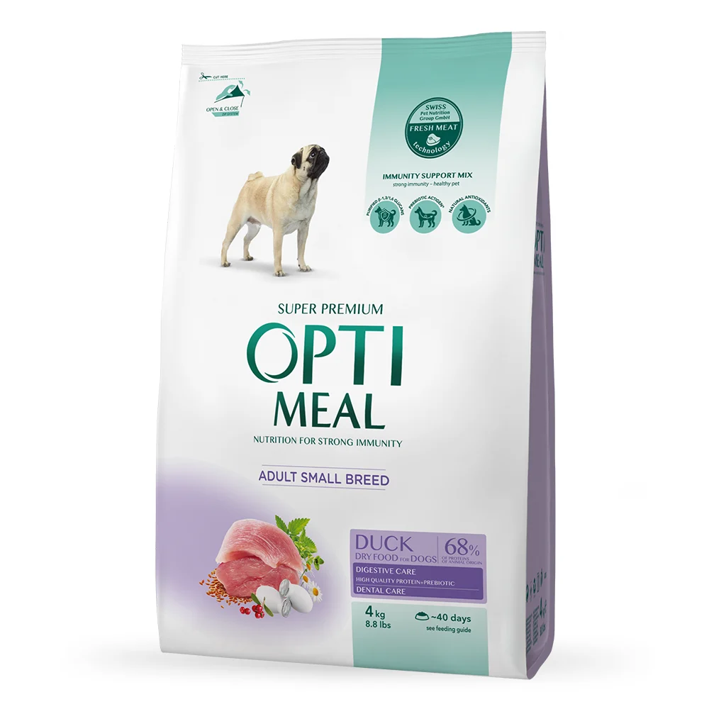 Сухой корм для собак Optimeal Small Breed Adult 4 кг - утка Сухой корм для собак Optimeal Small Breed Adult 4 кг - утка