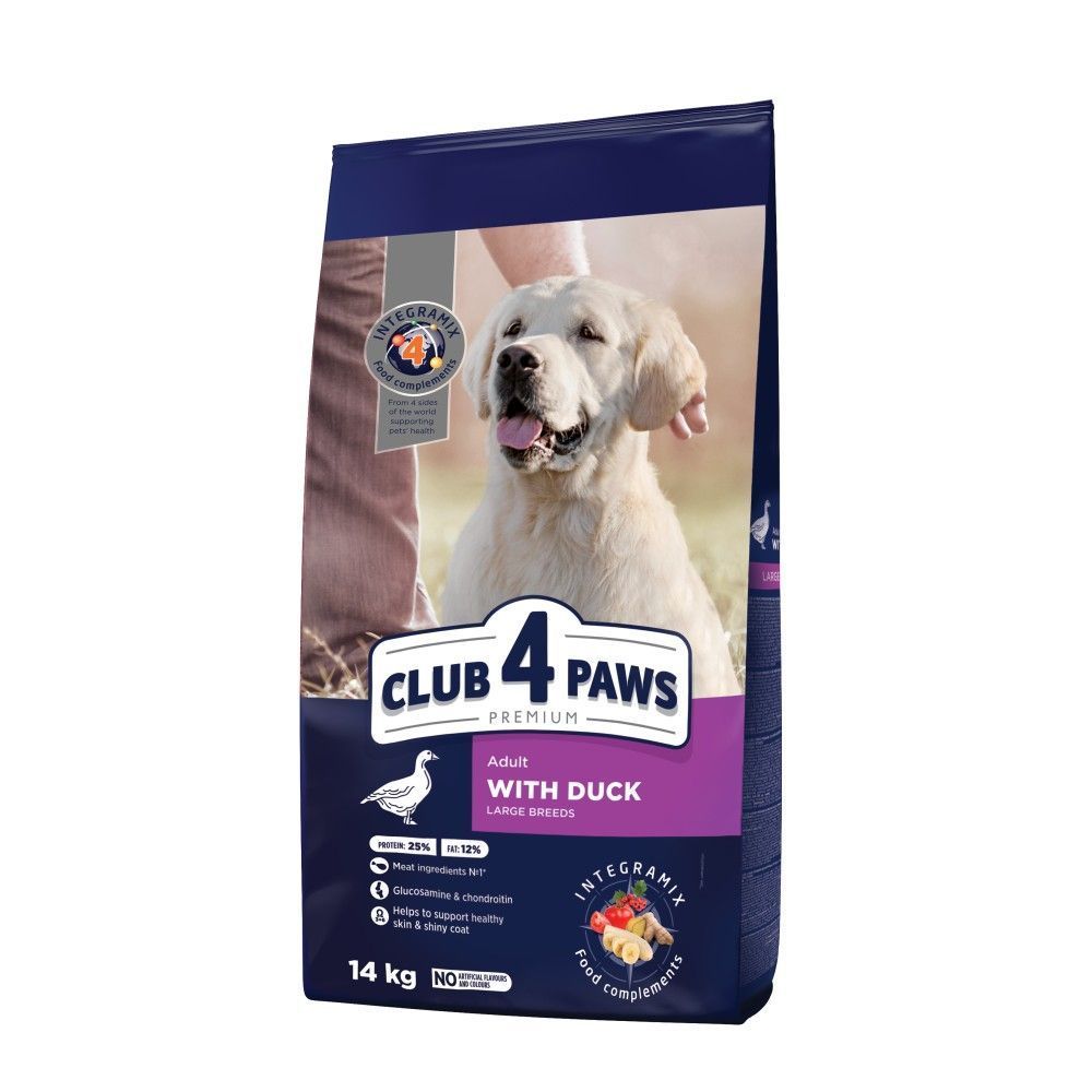 Сухий корм для собак Club 4 Paws Premium Large Breeds Adult 14 кг - качка Сухий корм для собак Club 4 Paws Premium Large Breeds Adult 14 кг - качка