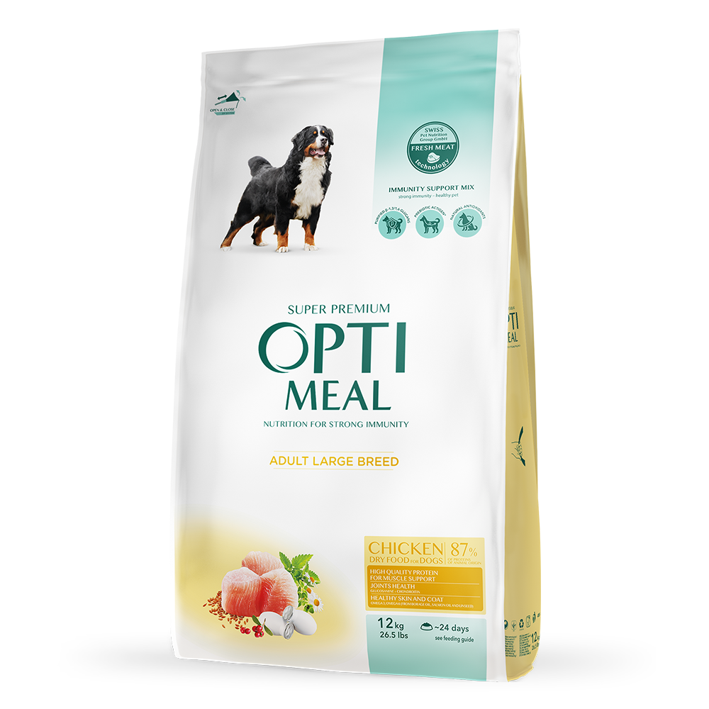 Сухой корм для собак Optimeal Large Breed Adult 12 кг - курица Сухой корм для собак Optimeal Large Breed Adult 12 кг - курица