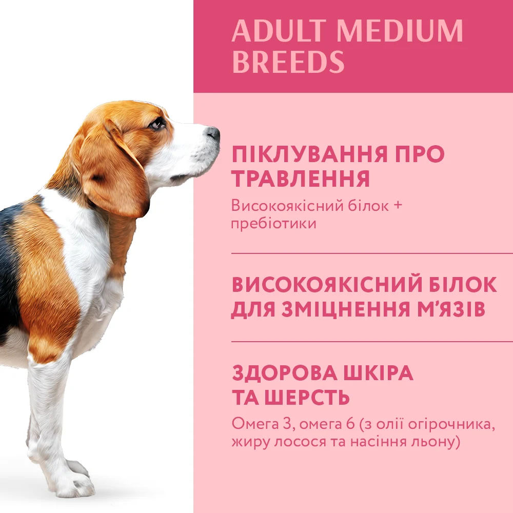 Optimeal Medium Breed Adult сухой корм для собак 1,5 кг - индейка