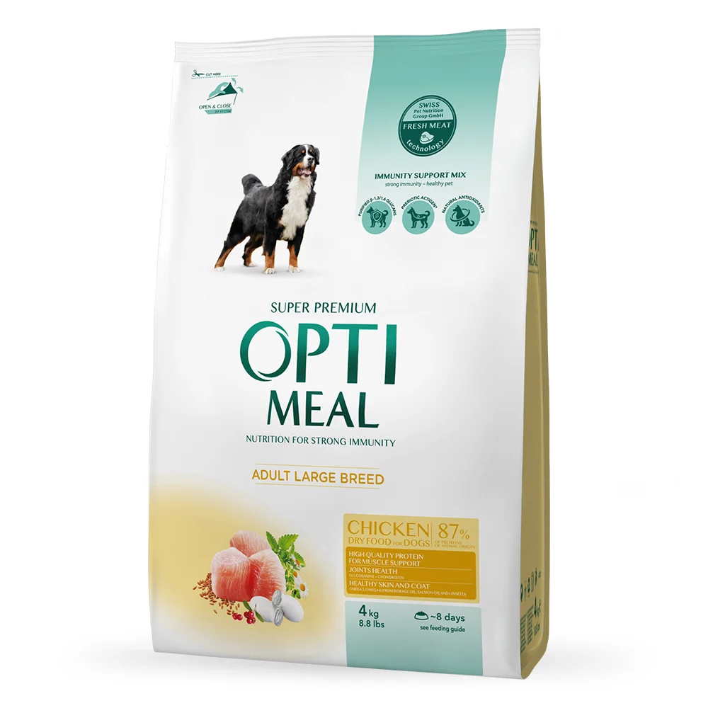 Сухой корм для собак Optimeal Large Breed Adult 4 кг - курица Сухой корм для собак Optimeal Large Breed Adult 4 кг - курица