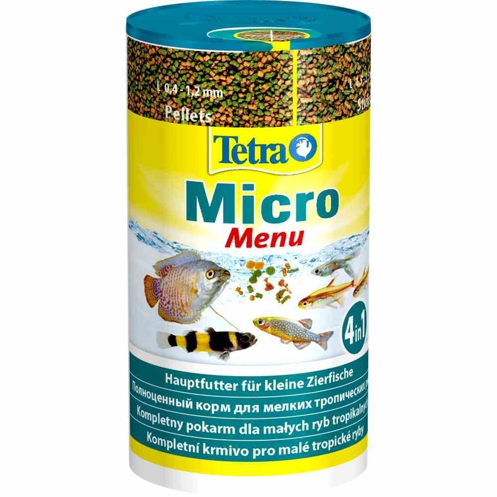 Сухий корм для всеїдних дрібних акваріумних риб Tetra Micro Menu 65 г - мікс Сухий корм для всеїдних дрібних акваріумних риб Tetra Micro Menu 65 г - мікс