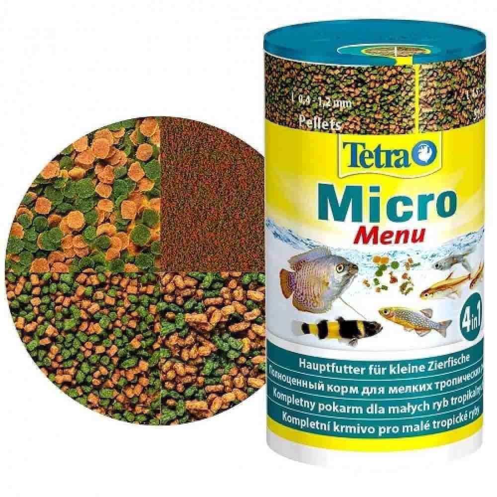 Сухий корм для всеїдних дрібних акваріумних риб Tetra Micro Menu 65 г - мікс Сухий корм для всеїдних дрібних акваріумних риб Tetra Micro Menu 65 г - мікс