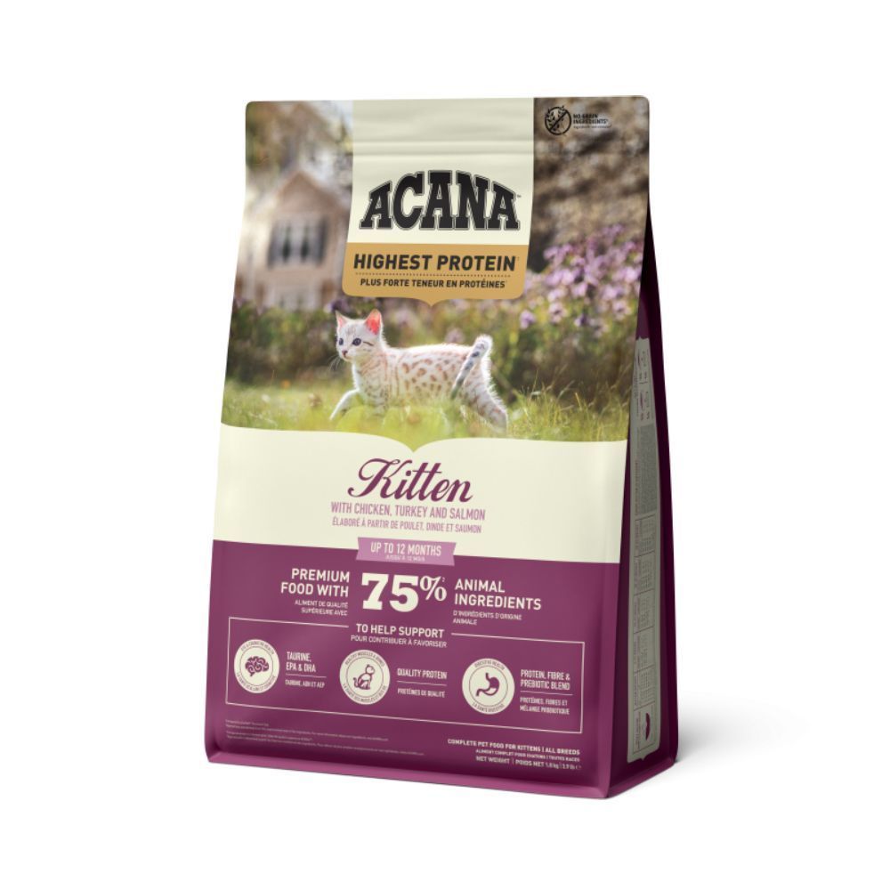 Сухий корм для кошенят Acana Highest Protein Kitten 1,8 кг - асорті Сухий корм для кошенят Acana Highest Protein Kitten 1,8 кг - асорті