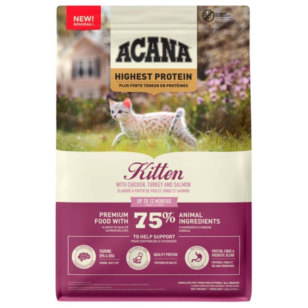 Сухий корм для кошенят Acana Highest Protein Kitten 1,8 кг - асорті Сухий корм для кошенят Acana Highest Protein Kitten 1,8 кг - асорті