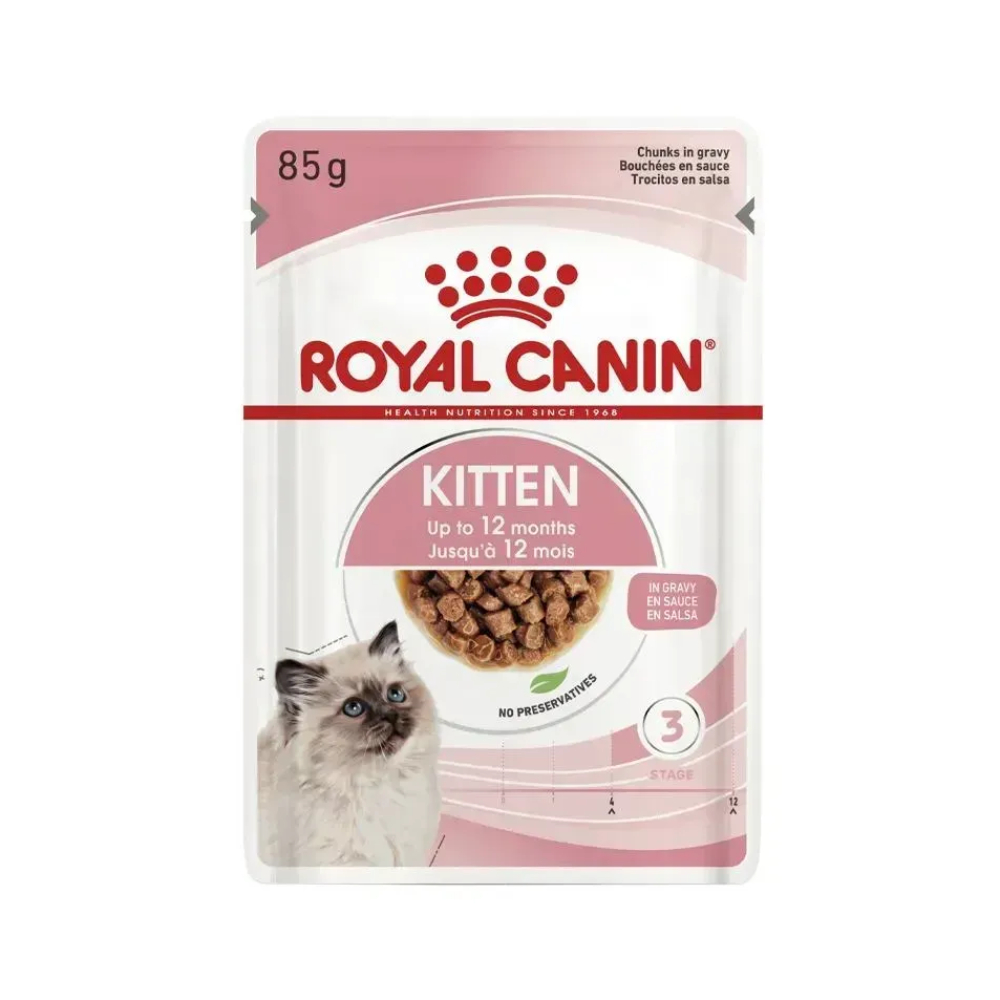 Набір сухого та вологого корму для кошенят Royal Canin Kitten 2 кг + 4 шт х 85 г