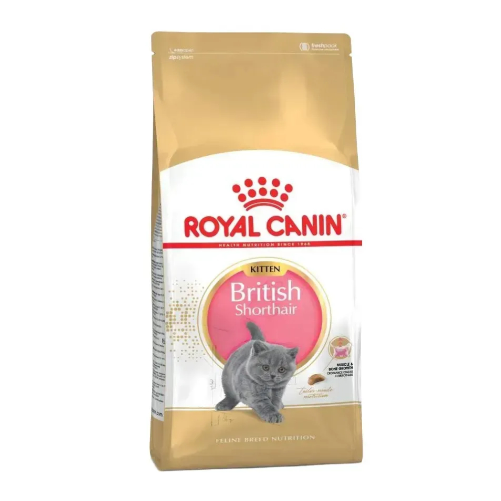 Набор сухого и влажного корма для котят Royal Canin Kitten British Shorthair 2 кг + 4 шт. по 85 г