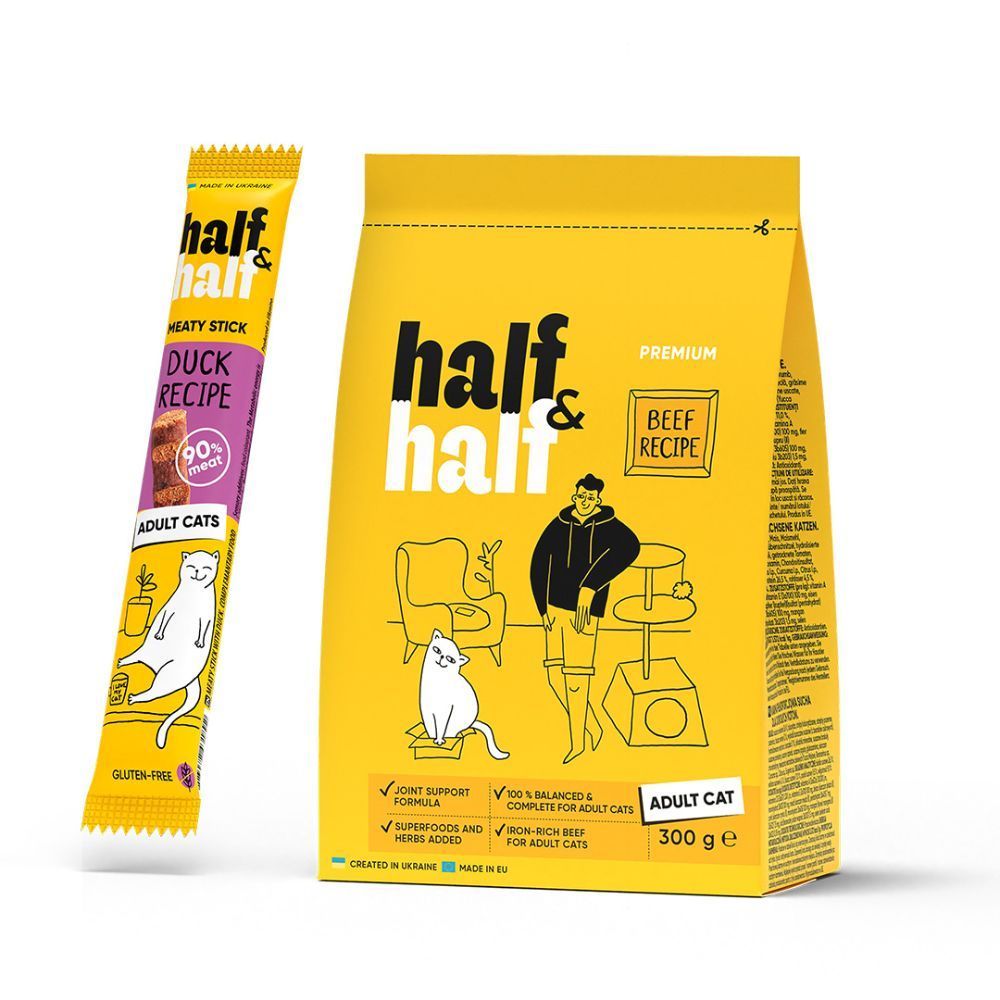 Π‘ΡΡ
ΠΎΠΉ ΠΊΠΎΡΠΌ Π΄Π»Ρ ΠΊΠΎΡΠ΅ΠΊ Half&Half Adult 300 Π³ - Π³ΠΎΠ²ΡΠ΄ΠΈΠ½Π° + Π»Π°ΠΊΠΎΠΌΡΡΠ²Π° Π΄Π»Ρ ΠΊΠΎΡΠ΅ΠΊ Half&Half Meaty Stick 5 Π³ - ΡΡΠΊΠ° Π‘ΡΡ
ΠΎΠΉ ΠΊΠΎΡΠΌ Π΄Π»Ρ ΠΊΠΎΡΠ΅ΠΊ Half&Half Adult 300 Π³ - Π³ΠΎΠ²ΡΠ΄ΠΈΠ½Π° + Π»Π°ΠΊΠΎΠΌΡΡΠ²Π° Π΄Π»Ρ ΠΊΠΎΡΠ΅ΠΊ Half&Half Meaty Stick 5 Π³ - ΡΡΠΊΠ°