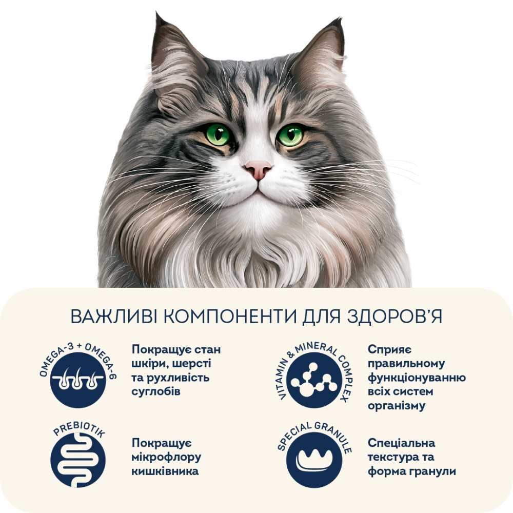 Сухий корм для котів Home Food Sterilised Hairball Control Adult 400 г - індичка та ягоди Сухий корм для котів Home Food Sterilised Hairball Control Adult 400 г - індичка та ягоди
