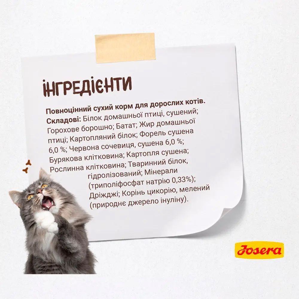 Сухий корм для котів Josera Naturelle 10 кг - чечевиця та форель Сухий корм для котів Josera Naturelle 10 кг - чечевиця та форель