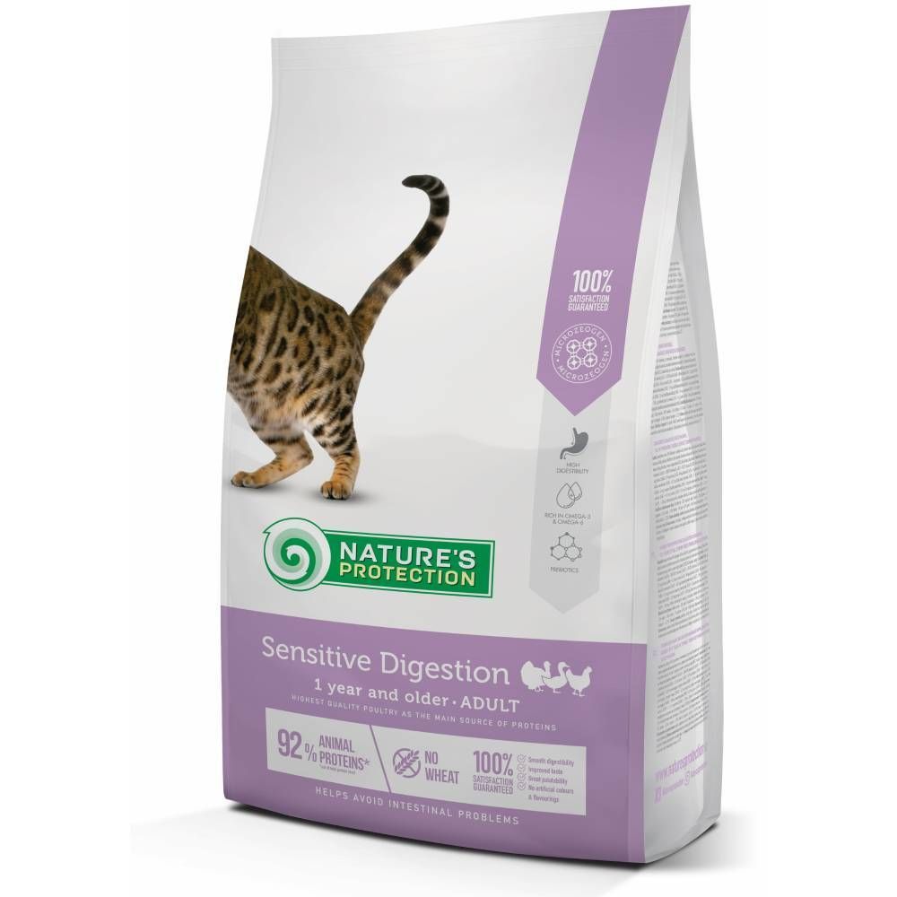 Сухой корм для кошек Nature's Protection Sensitive Digestion Adult 7 кг - домашняя птица Сухой корм для кошек Nature's Protection Sensitive Digestion Adult 7 кг - домашняя птица