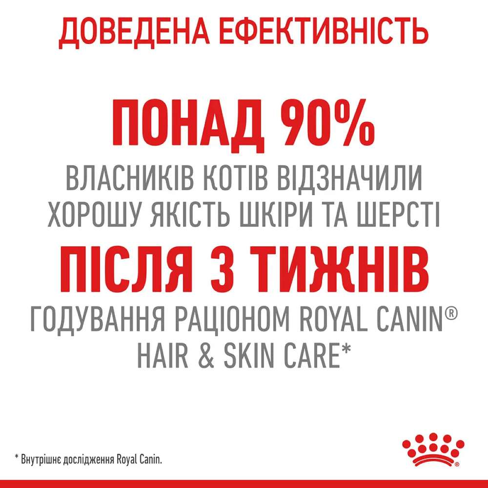 Набор сухого и влажного корма для кошек Royal Canin Hair & Skin 2 кг + 4 шт. по 85 г