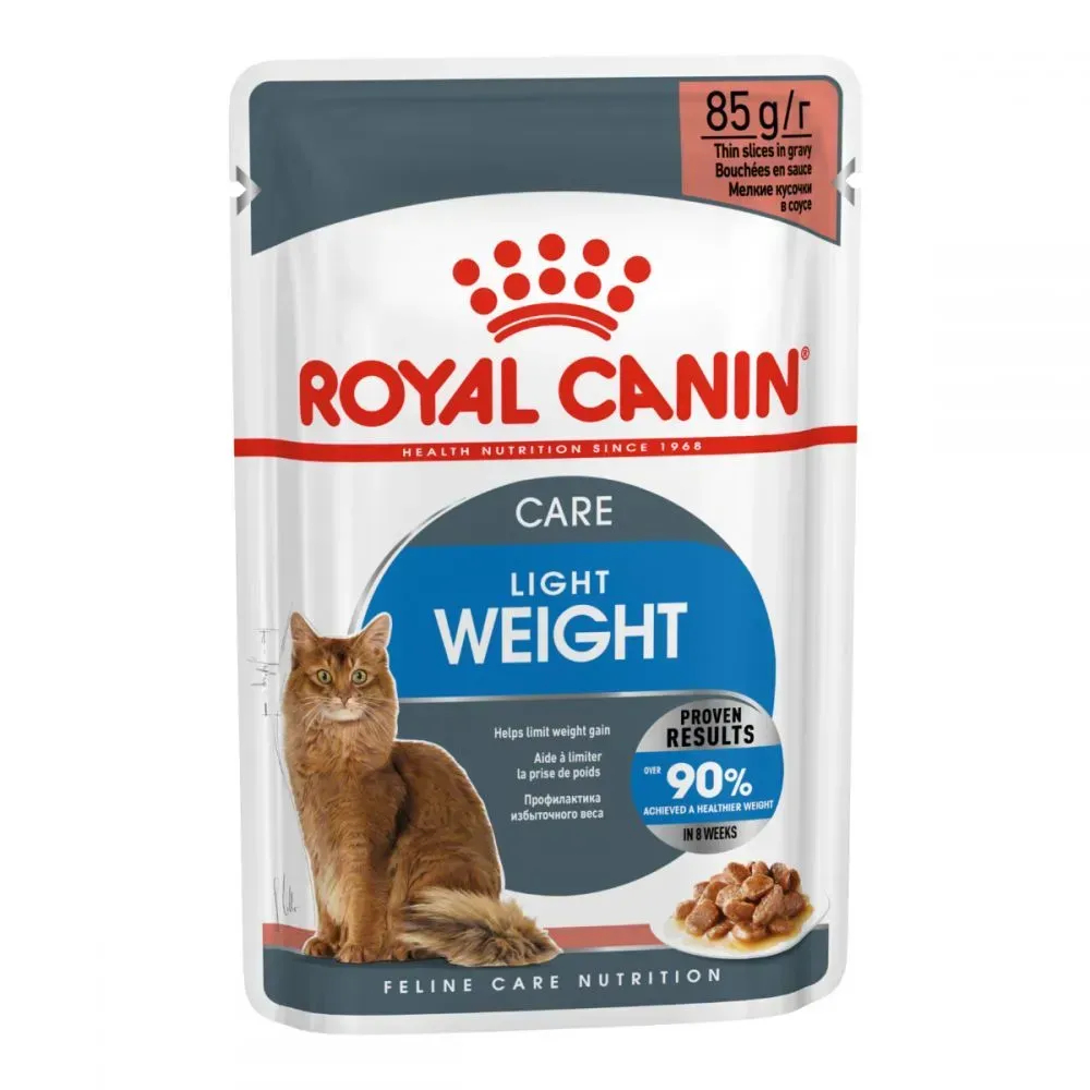 Набор сухого и влажного корма для кошек Royal Canin Light Weight Care 1,5 кг + 4 шт. по 85 г