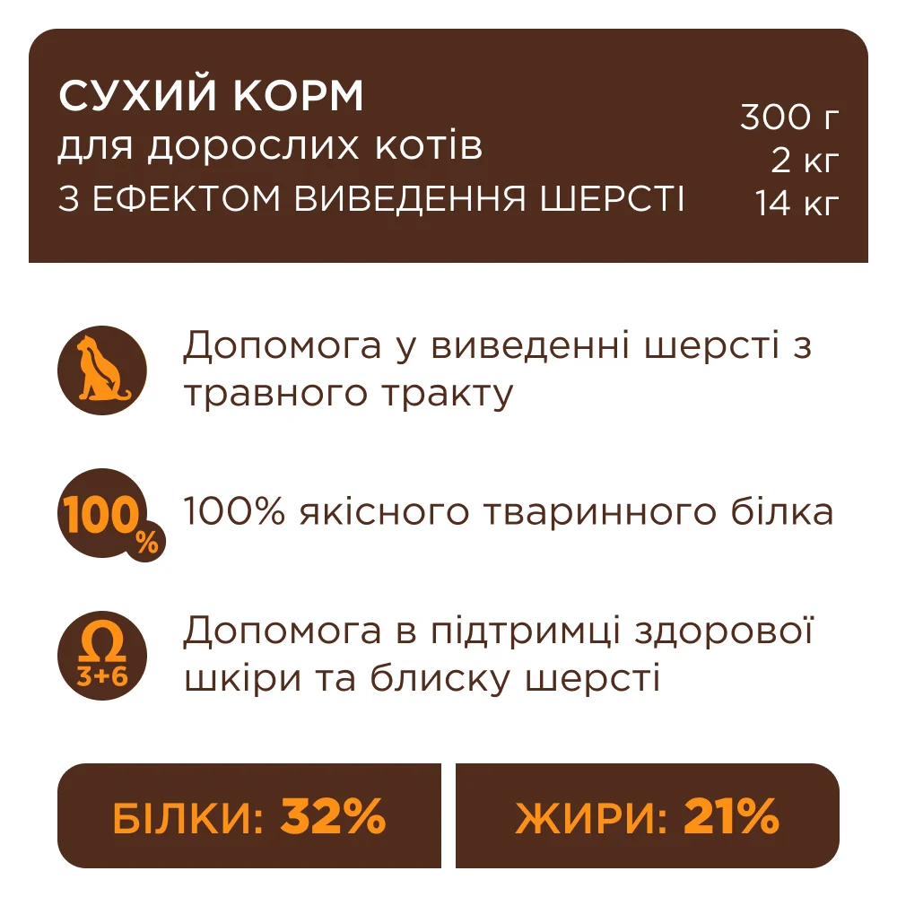 Сухий корм для котів Club 4 Paws Premium Hairball Control 300 г - курка Сухий корм для котів Club 4 Paws Premium Hairball Control 300 г - курка