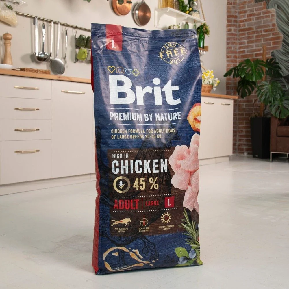 Cухий корм для собак Brit Premium Dog Adult L 15 кг - курка