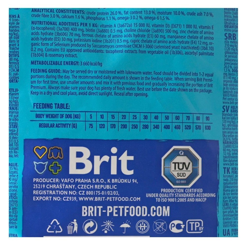 Brit Premium Dog Sensitive сухой корм для собак 15 кг - ягненок и рис