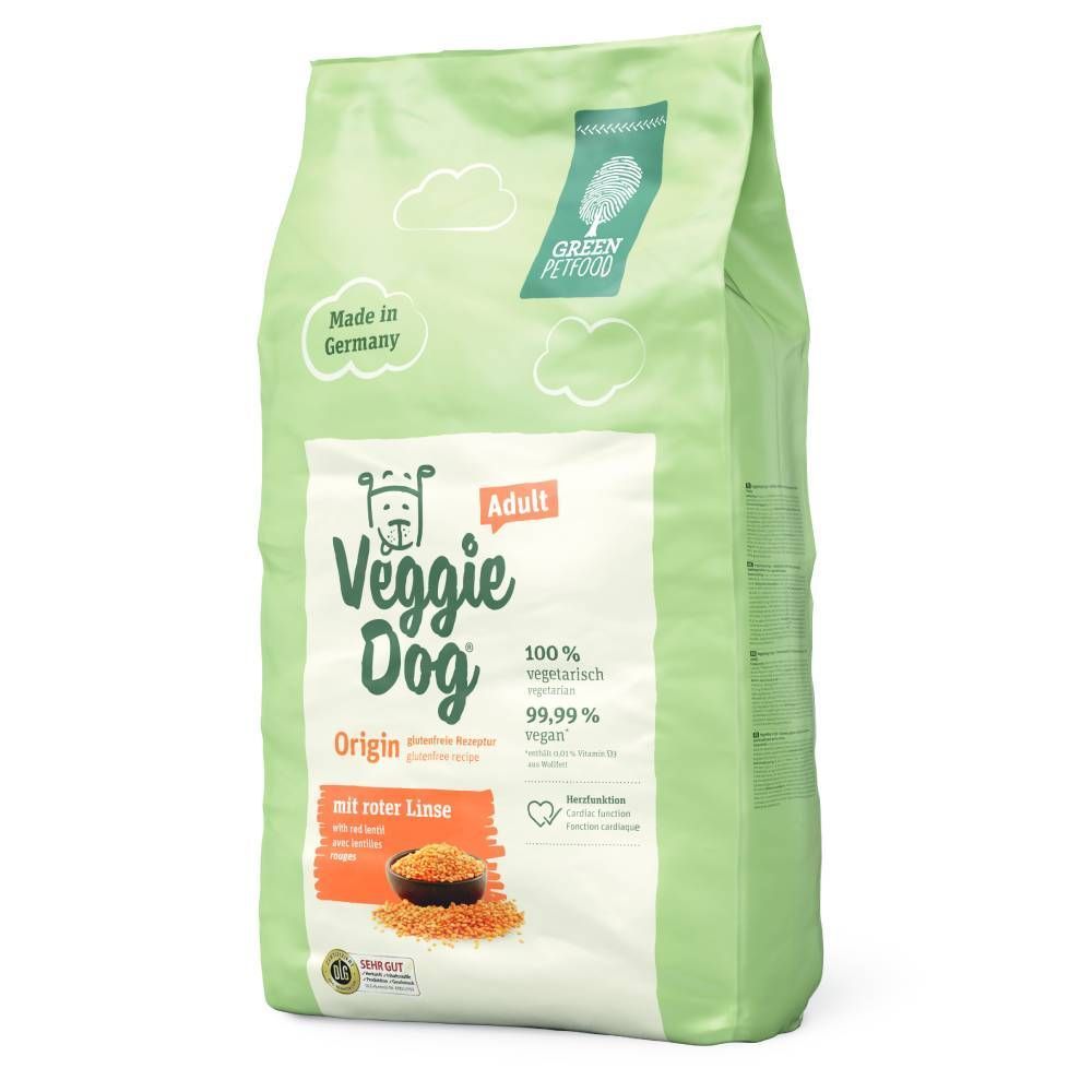 Сухий корм для собак Green Petfood VeggieDog Adult Origin 10 кг - червона сочевиця