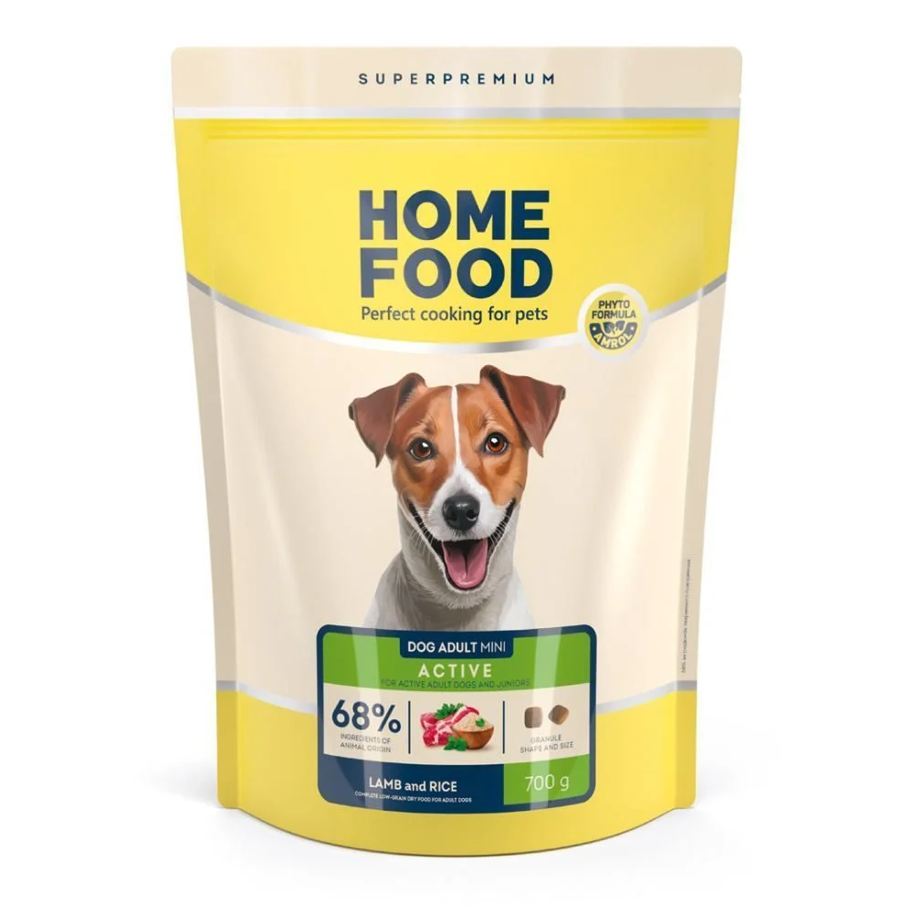 Сухий корм для собак Home Food Active Mini Adult 700 г - ягнятина та рис Сухий корм для собак Home Food Active Mini Adult 700 г - ягнятина та рис