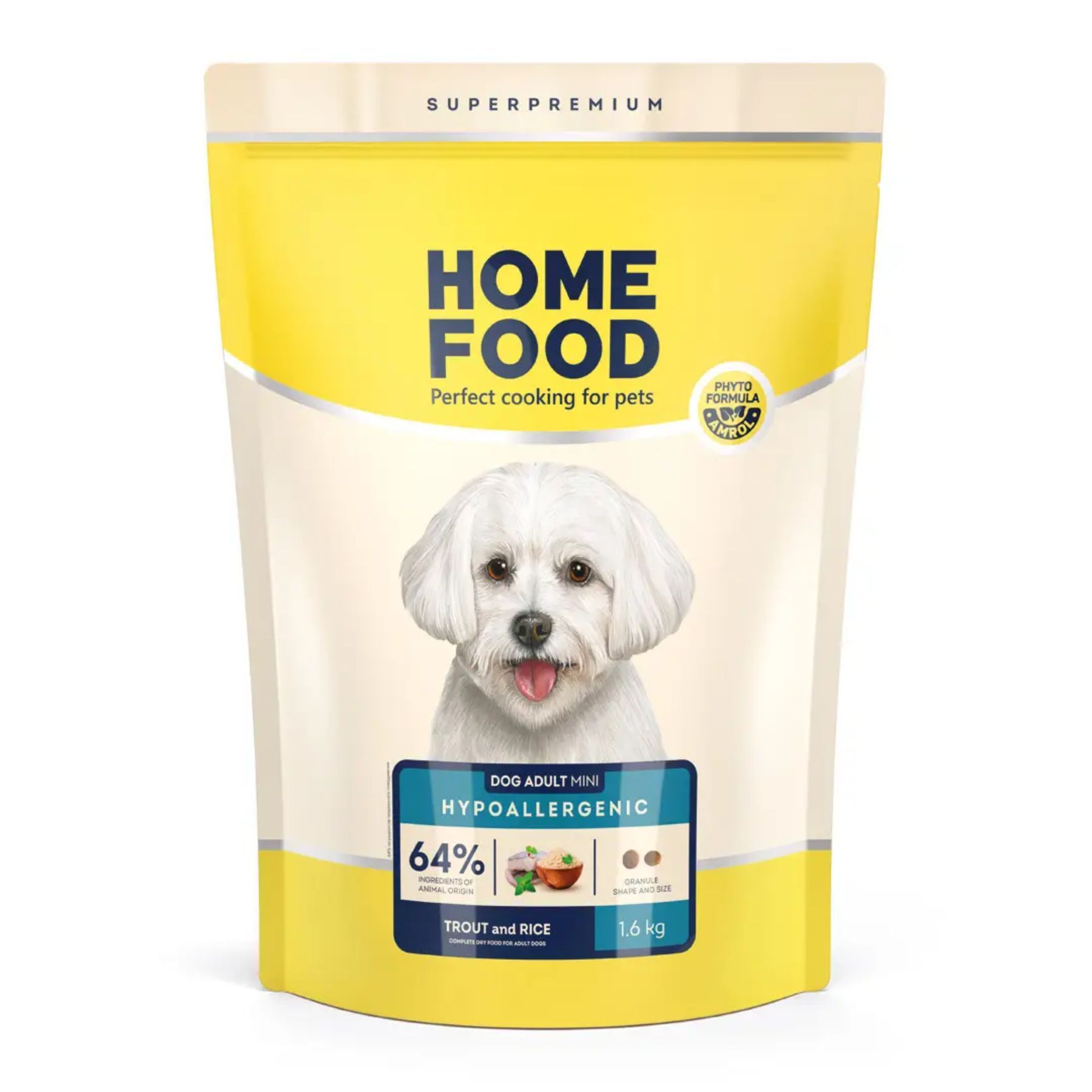Сухий корм для собак Home Food Hypoallergenic Adult Mini 1,6 кг - форель та рис