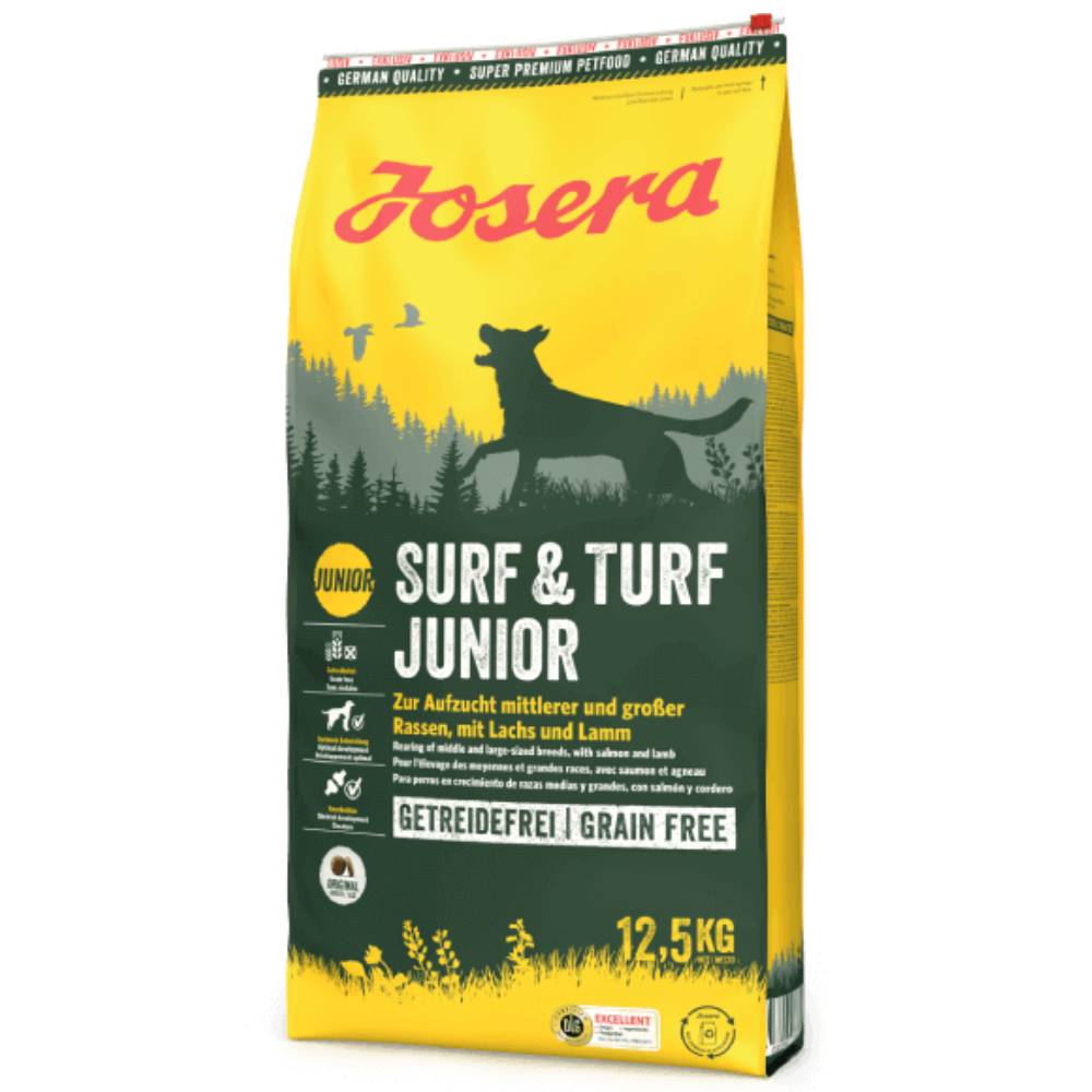 Сухой корм для щенков Josera Surf & Turf Junior 12,5 кг - лосось и ягненок