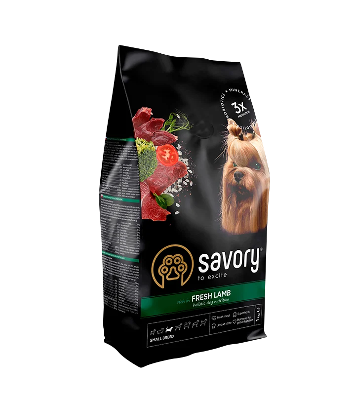 Сухий корм для собак Savory Small Breed 1 кг - ягня Сухий корм для собак Savory Small Breed 1 кг - ягня