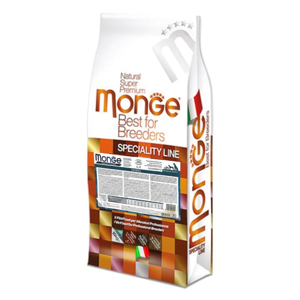 Сухой корм для собак Monge Hypo All Breeds Adult 15 кг - лосось и тунец