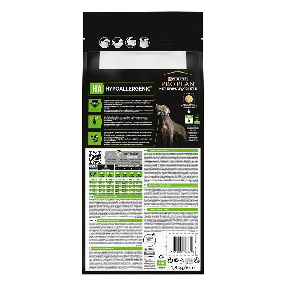 Cухий корм для собак Pro Plan Veterinary Diets HA Hipoallergenic 1,3 кг