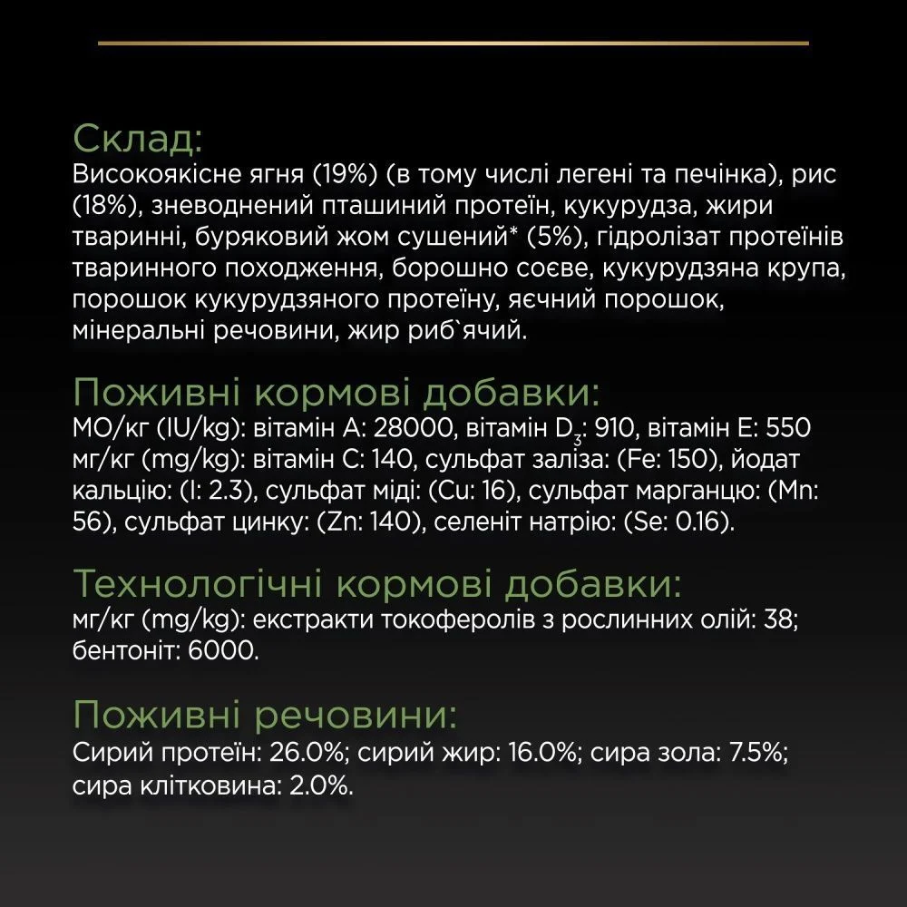 Cухий корм для собак Pro Plan Medium Adult Sensitive Digestion 14 кг - ягня