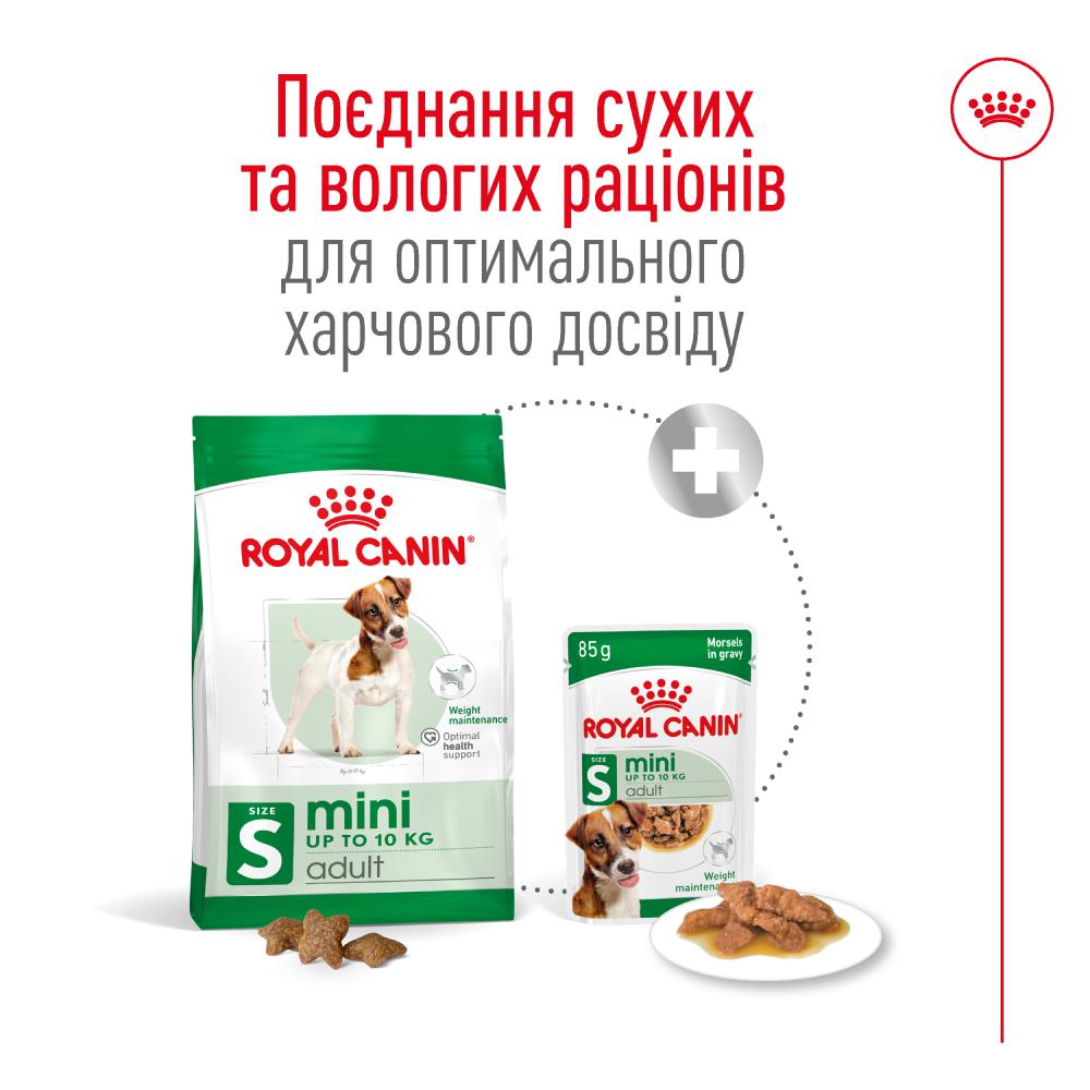 Набор сухого и влажного корма для собак Royal Canin Mini Adult 2 кг + 4 шт. по 85 г Набор сухого и влажного корма для собак Royal Canin Mini Adult 2 кг + 4 шт. по 85 г