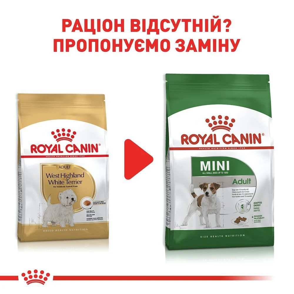 Сухий корм для собак Royal Canin Adult West Highland White Terrier 3 кг Сухий корм для собак Royal Canin Adult West Highland White Terrier 3 кг