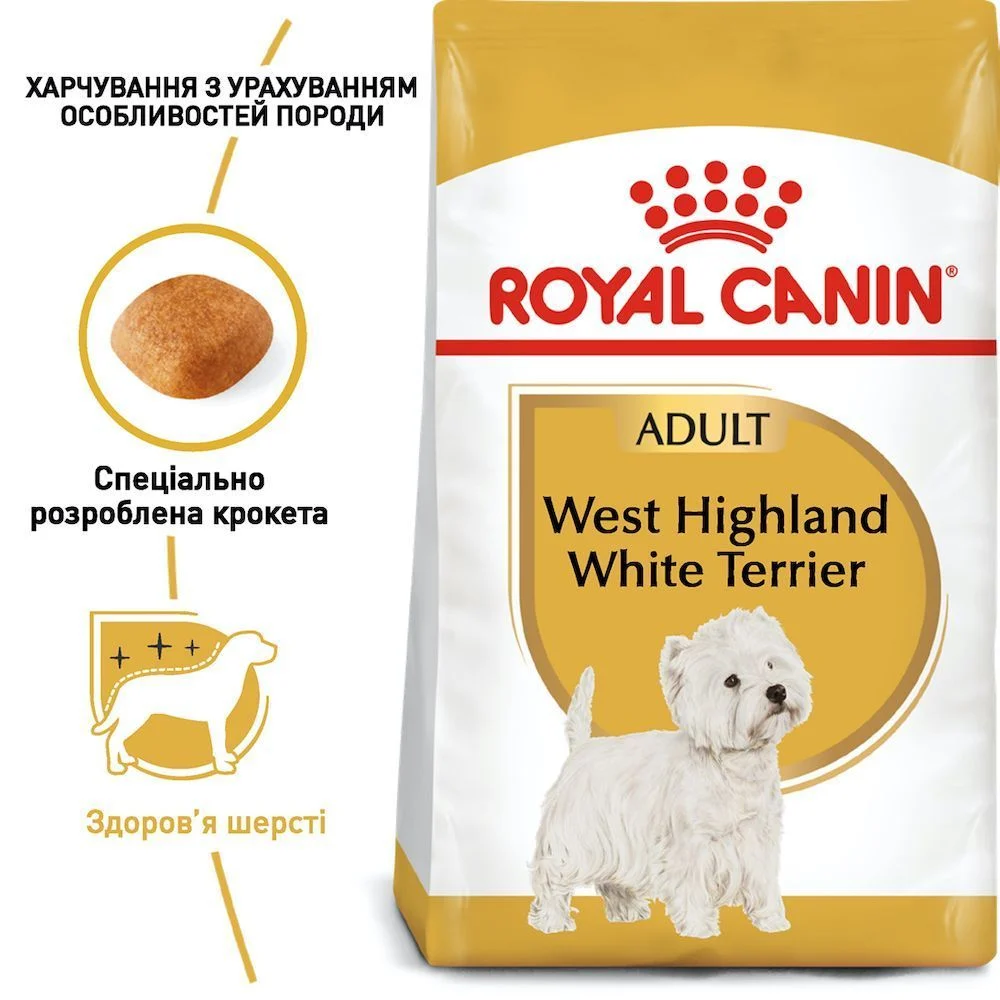 Сухий корм для собак Royal Canin Adult West Highland White Terrier 3 кг Сухий корм для собак Royal Canin Adult West Highland White Terrier 3 кг