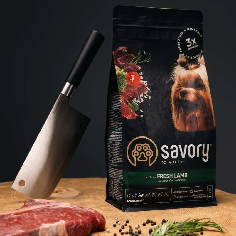 Сухий корм для собак Savory Small Breed 1 кг - ягня Сухий корм для собак Savory Small Breed 1 кг - ягня