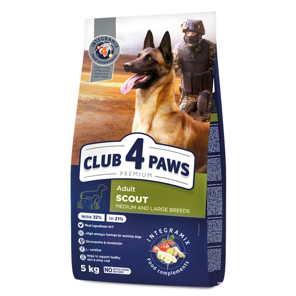 Сухой корм для собак средних и крупных пород Club 4 Paws Premium Adult Medium & Large Breeds Scout 5 кг (курица) Сухой корм для собак средних и крупных пород Club 4 Paws Premium Adult Medium & Large Breeds Scout 5 кг (курица)