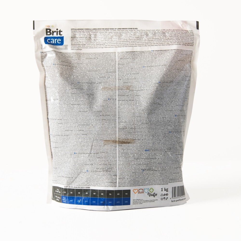Cухий корм для собак Brit Care Hypoallergenic Large Breed Adult 1 кг - ягня