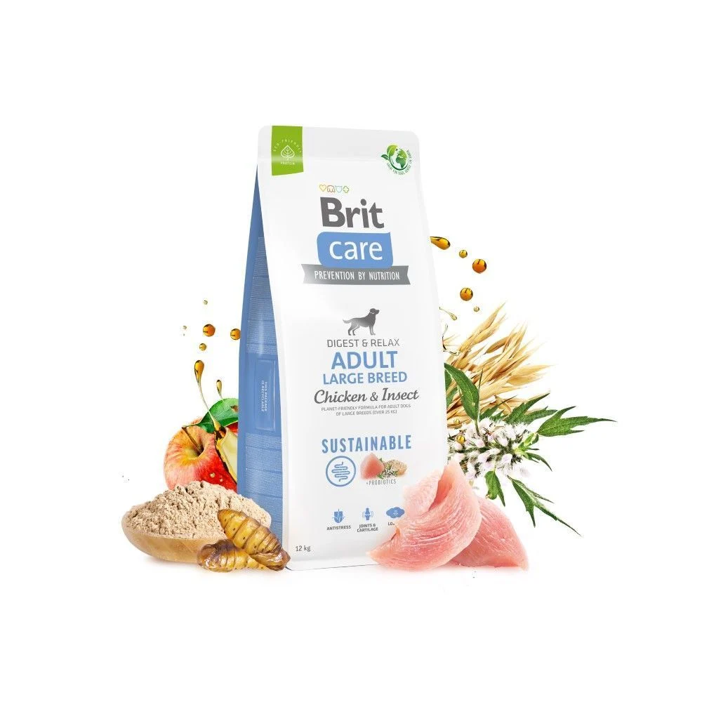 Сухой корм для собак Brit Care Sustainable Adult Large Breed 3 кг - курица и насекомые Сухой корм для собак Brit Care Sustainable Adult Large Breed 3 кг - курица и насекомые