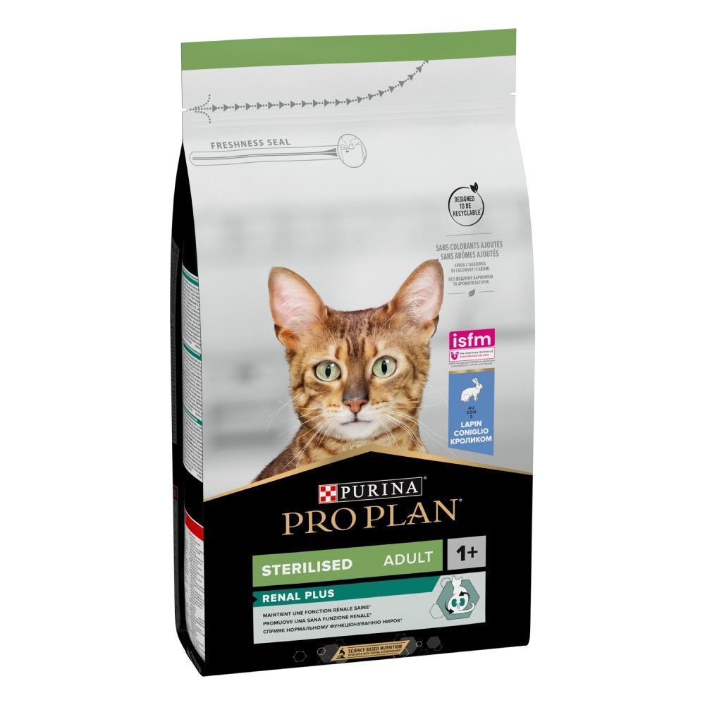 Сухой корм для кошек Pro Plan Sterilised Adult Renal Plus 1,5 кг - кролик Сухой корм для кошек Pro Plan Sterilised Adult Renal Plus 1,5 кг - кролик