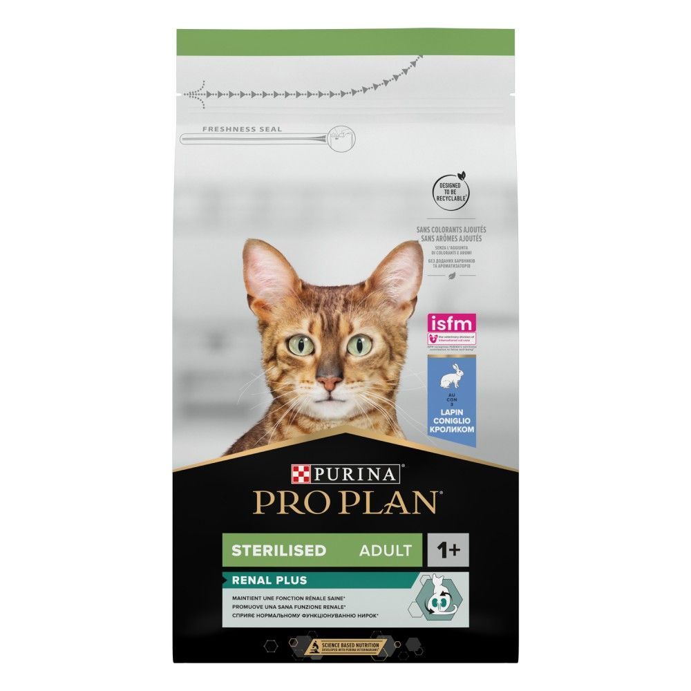 Сухой корм для кошек Pro Plan Sterilised Adult Renal Plus 1,5 кг - кролик Сухой корм для кошек Pro Plan Sterilised Adult Renal Plus 1,5 кг - кролик