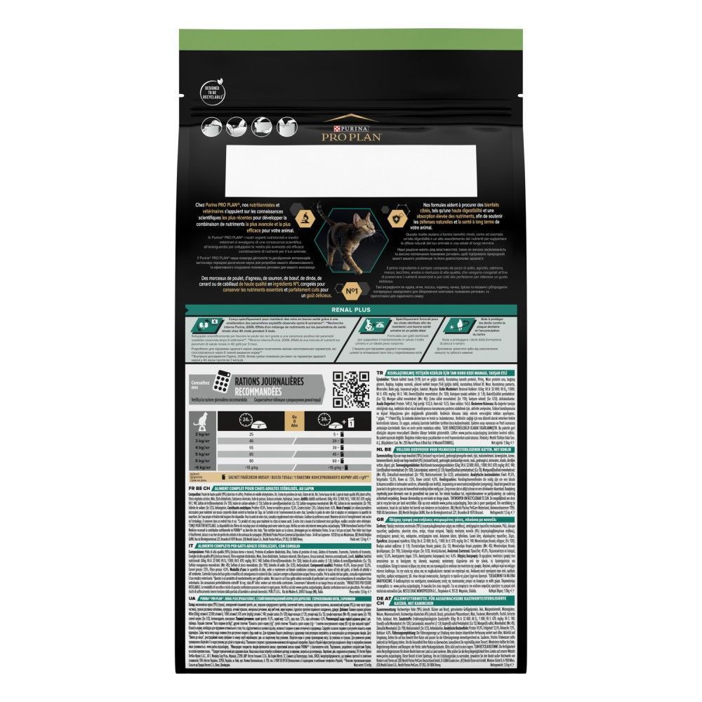 Сухой корм для кошек Pro Plan Sterilised Adult Renal Plus 1,5 кг - кролик Сухой корм для кошек Pro Plan Sterilised Adult Renal Plus 1,5 кг - кролик