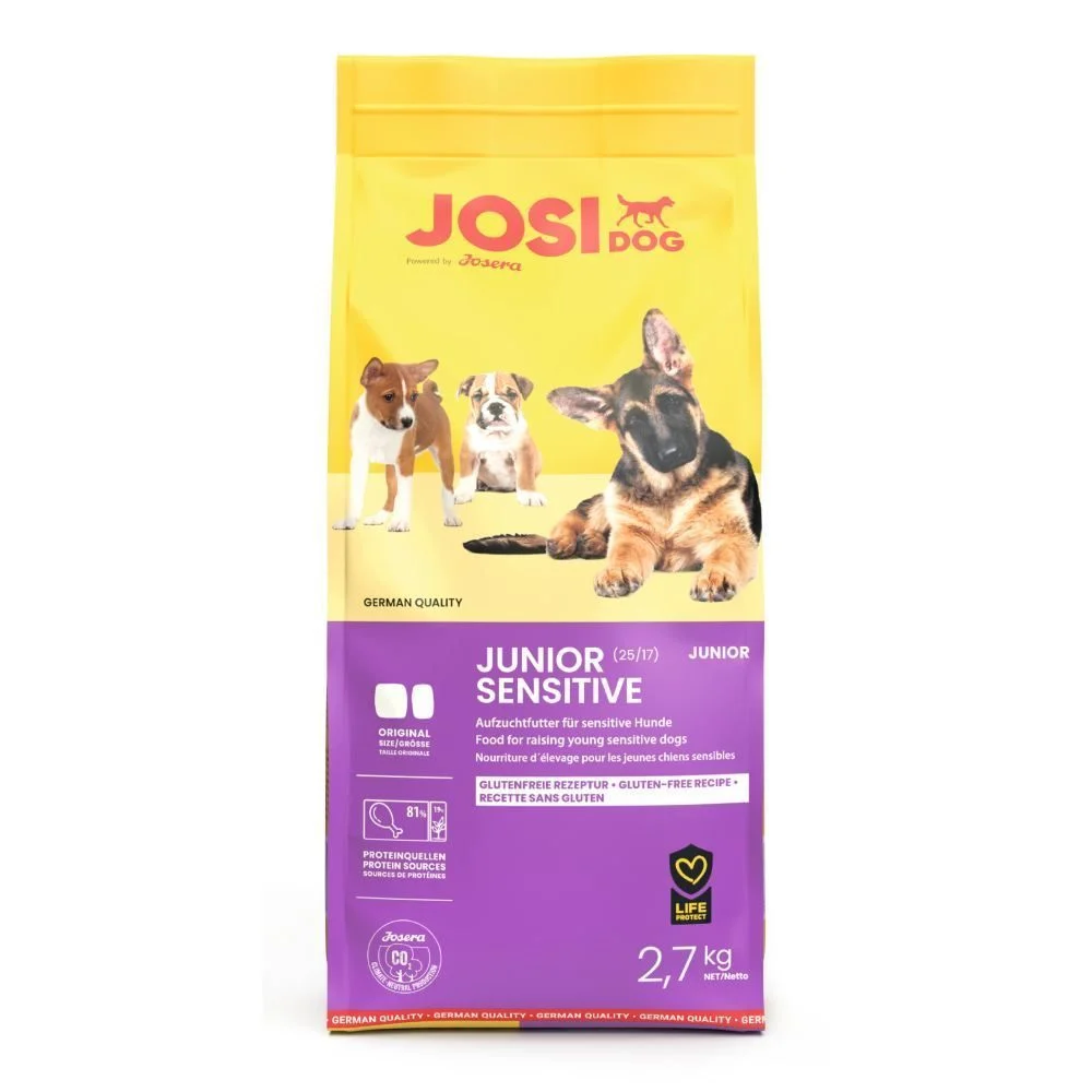 Сухой корм для щенков Josera JosiDog Sensitive Junior 2,7 кг - домашняя птица
