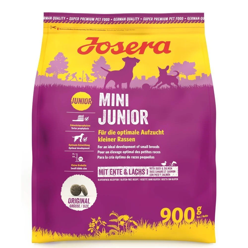 Сухой корм для щенков Josera Mini Junior 900 г — утка и рис Сухой корм для щенков Josera Mini Junior 900 г — утка и рис