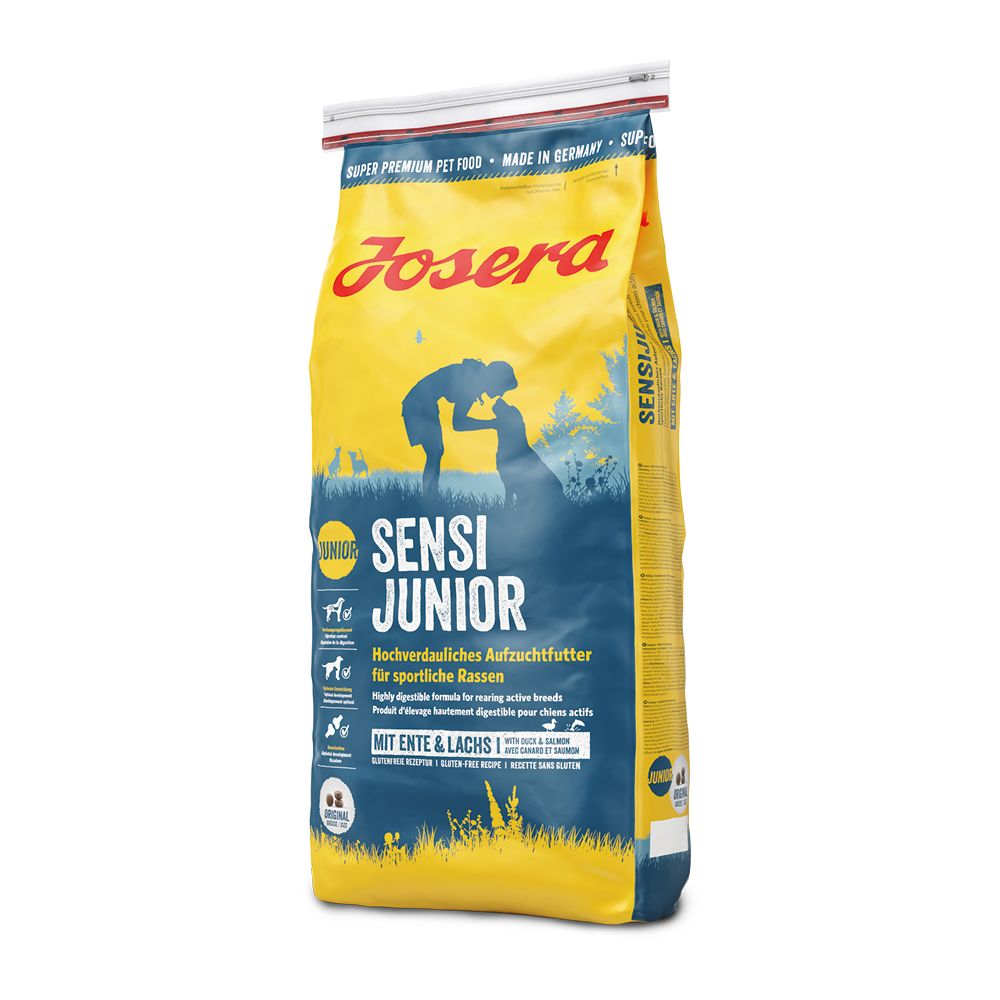 Сухой корм для собак Josera Sensi Junior 15 кг — утка и лосось Сухой корм для собак Josera Sensi Junior 15 кг — утка и лосось