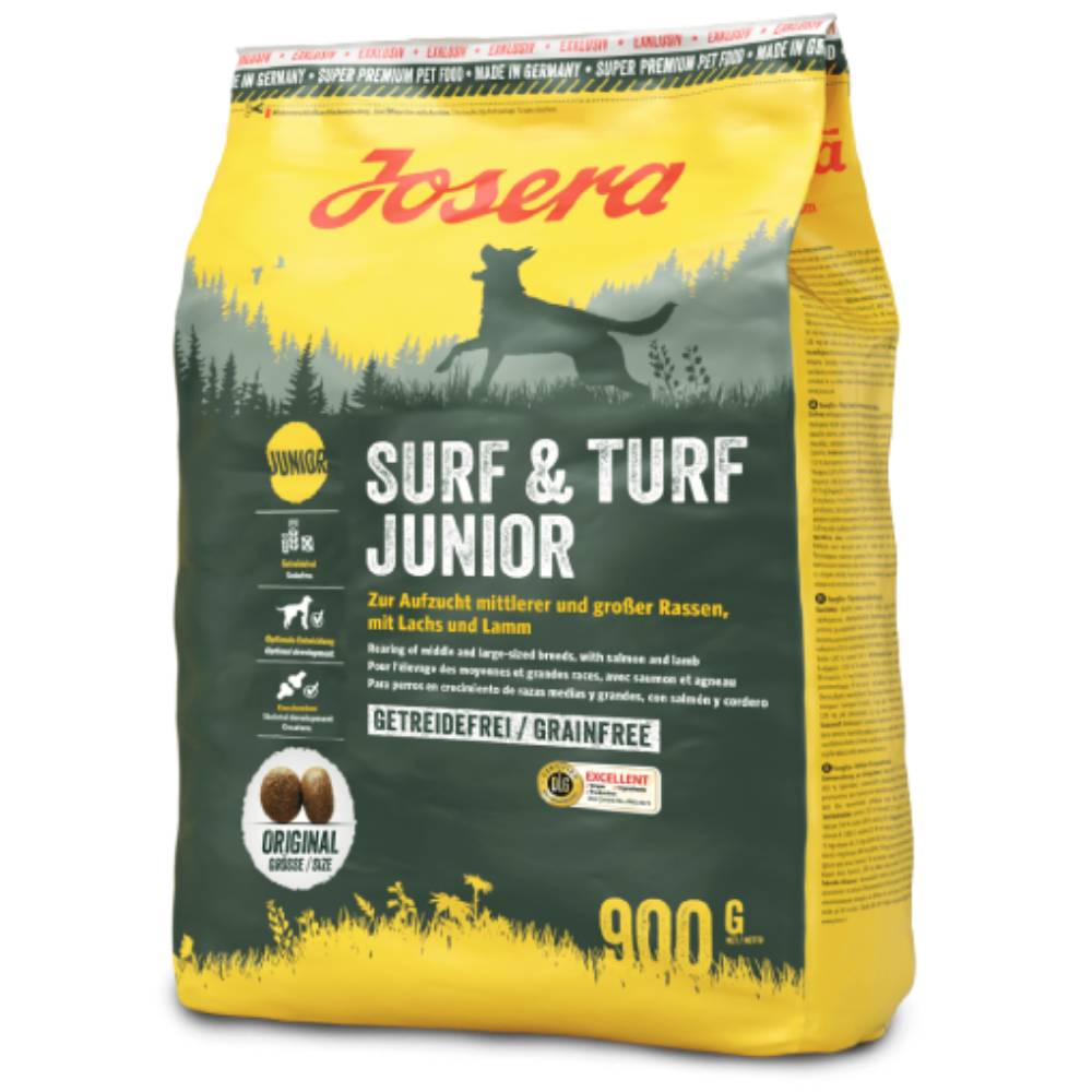 Сухий корм для цуценят Josera Surf & Turf Junior 900 г - лосось та ягня